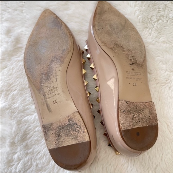 Valentino Patent Leather Rockstud Ballet Flats - Picture 5 of 16